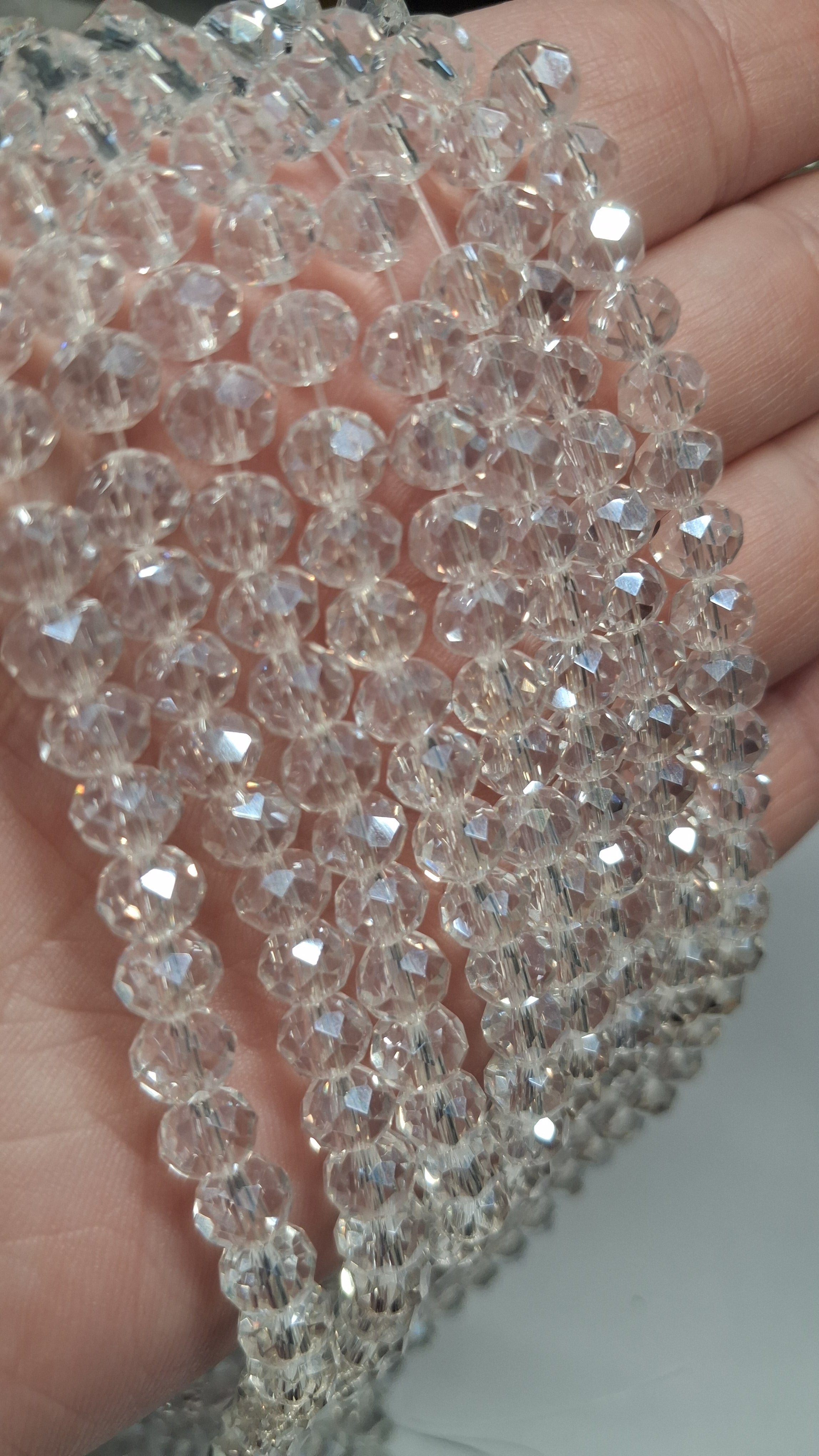 6mm Clear AB Crystal Beads